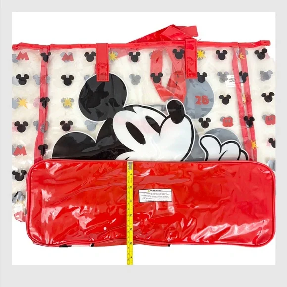 Disney Clear Mickey Mouse Clear Polyvinyl Tote Bag New Without Tags - Picture 4 of 10